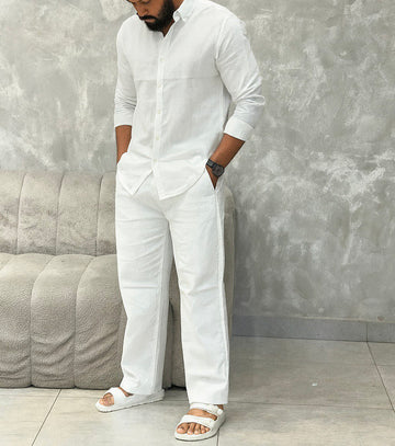 Top & Bottom Set Of Linen, Luxury And Style