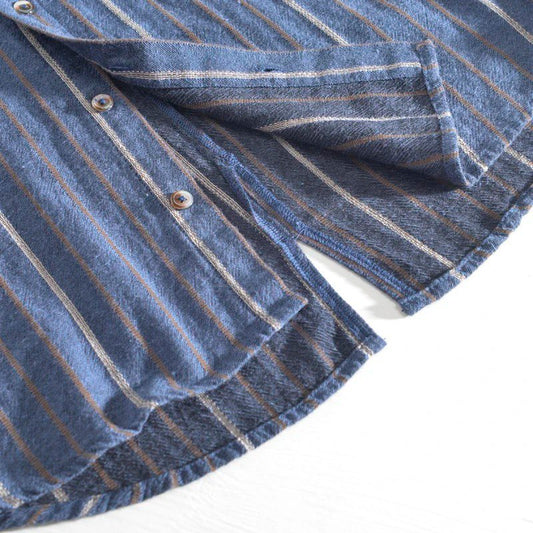 Navyblue Stripe Casual Shirt For Men